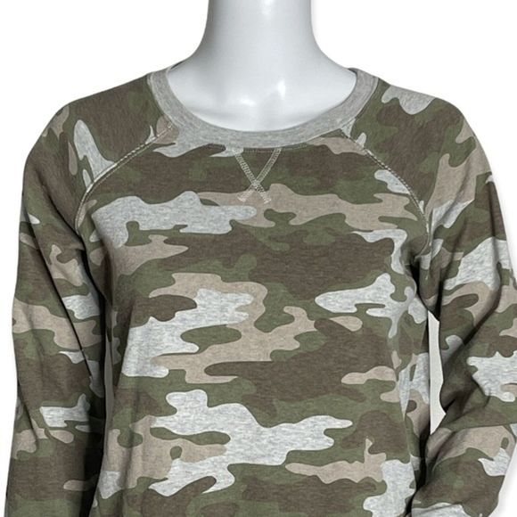 Eddie Bauer Shirt Women Small Gray Green Tan Camo Camouflage Casual Streetwear - Picture 4 of 7